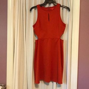 orange semi-formal dress